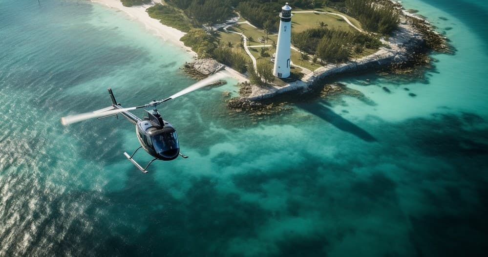 1 Hour Helicopter Tour Miami, Key Biscayne Lighthouse, Haulover