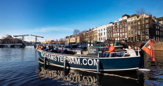 Amazing Open Boat Amsterdam Canal Cruise With Two Drinks Included