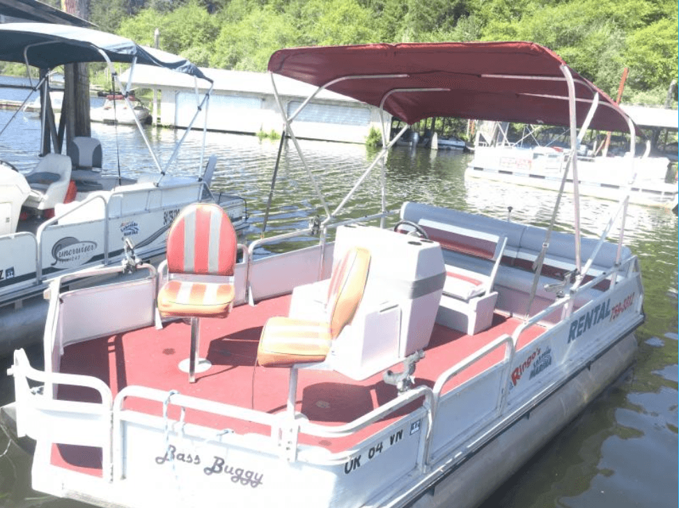 18' Bass Buggy Pontoon with 25HP Outboard
