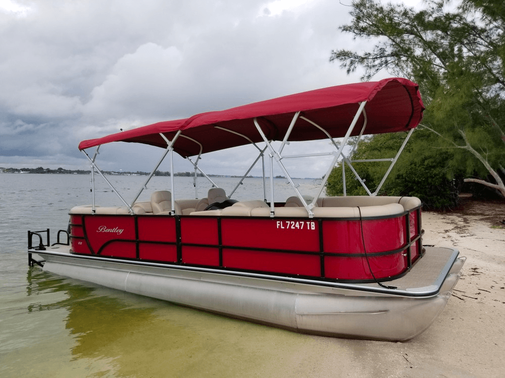 Red 2022 23' Bentley Pontoon