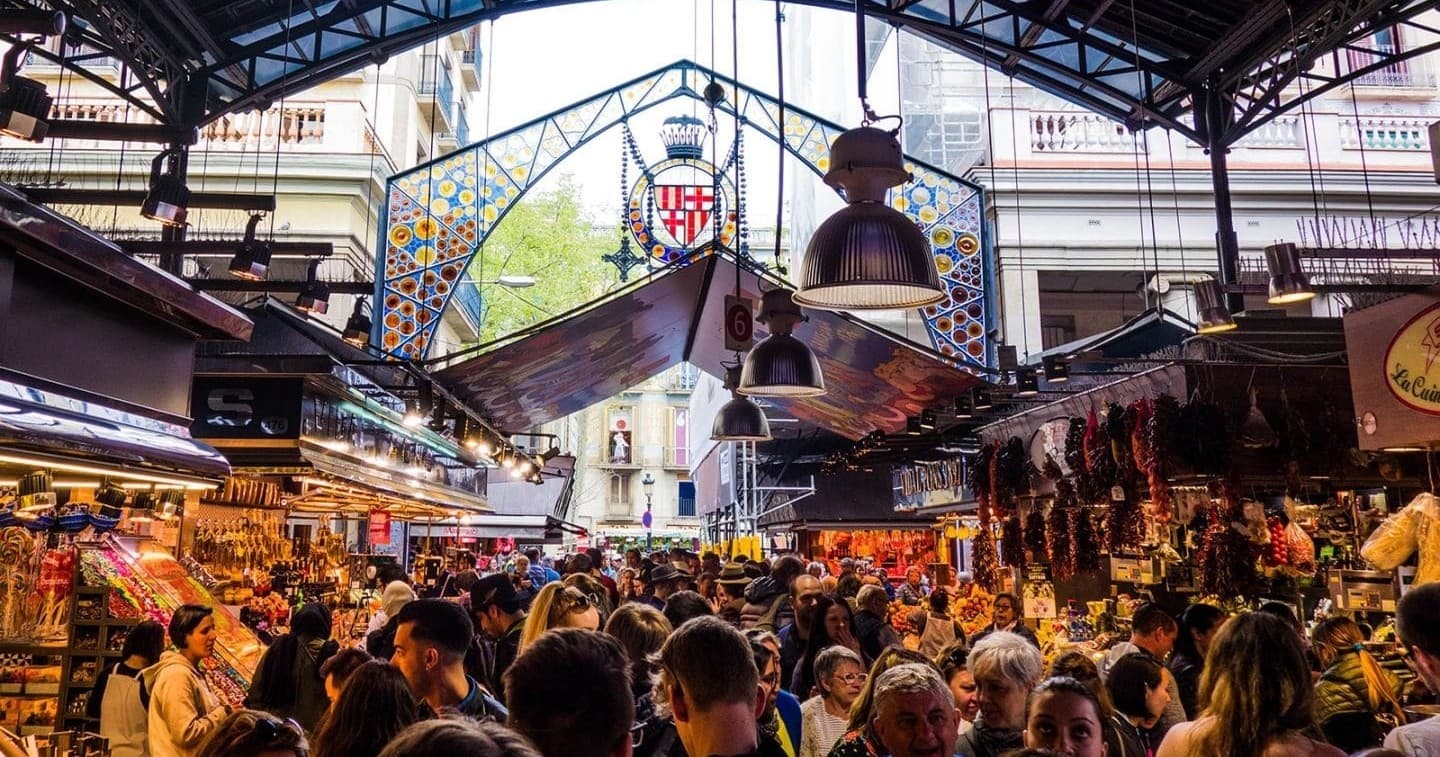 Private Boqueria and Santa Caterina Markets with Food and Tapas Walking Tour (HD)