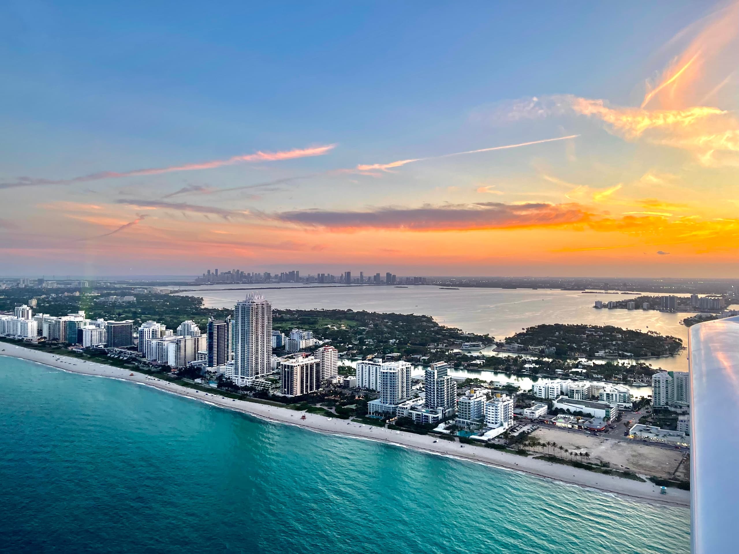 Miami Sunset Private Airplane Tour