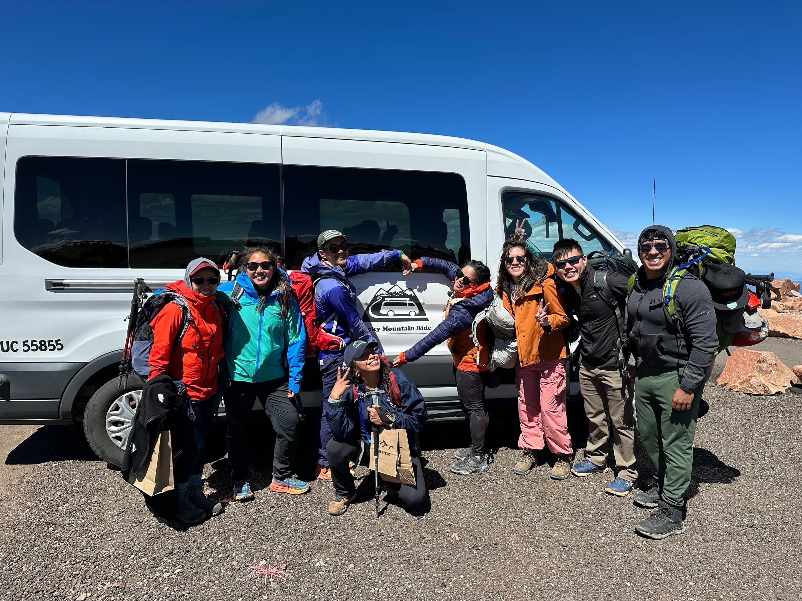 Pikes Peak Summit to CRAGS trailhead Hiker Shuttle