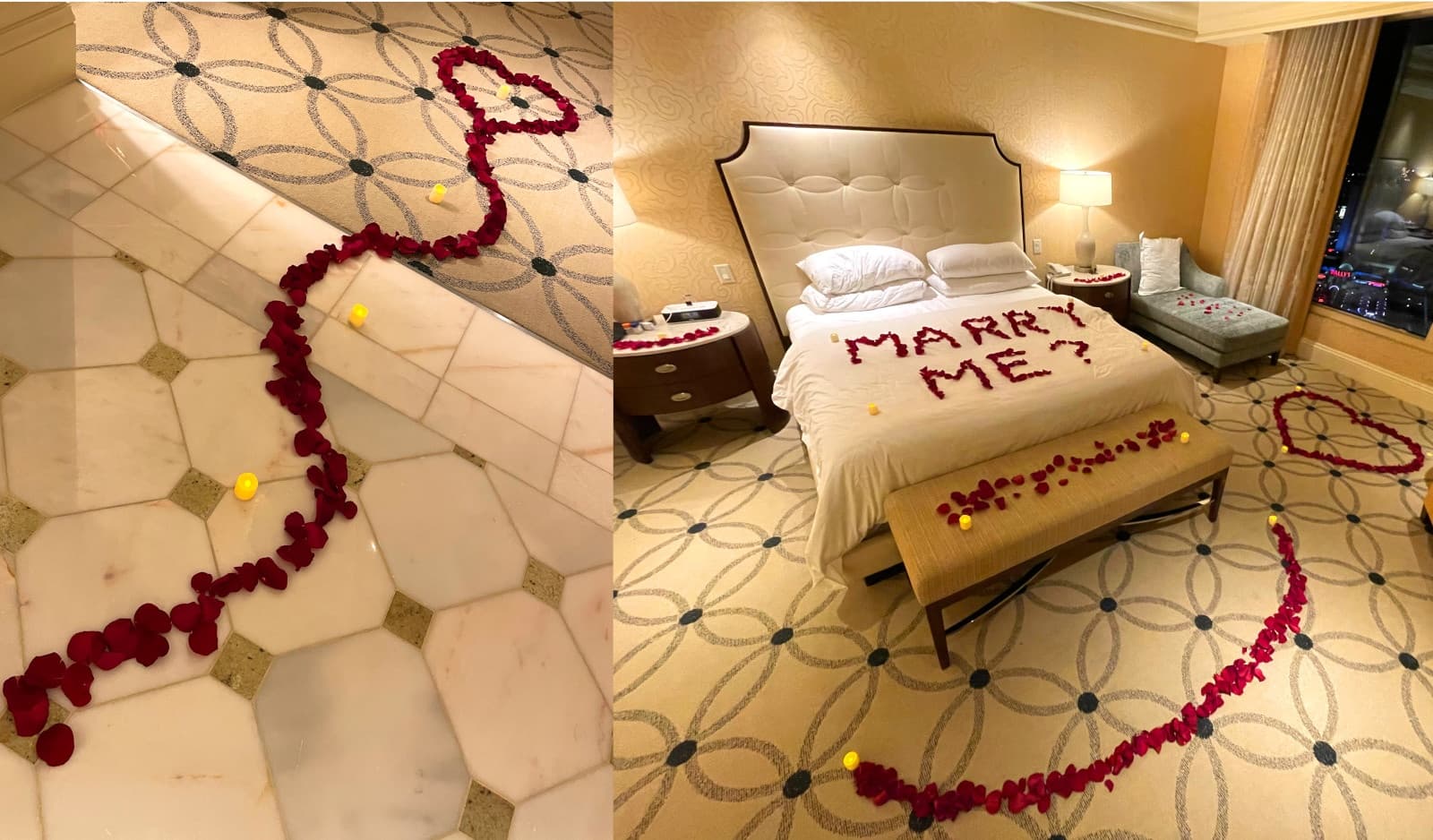 Marriage Proposal Hotel Room Decor