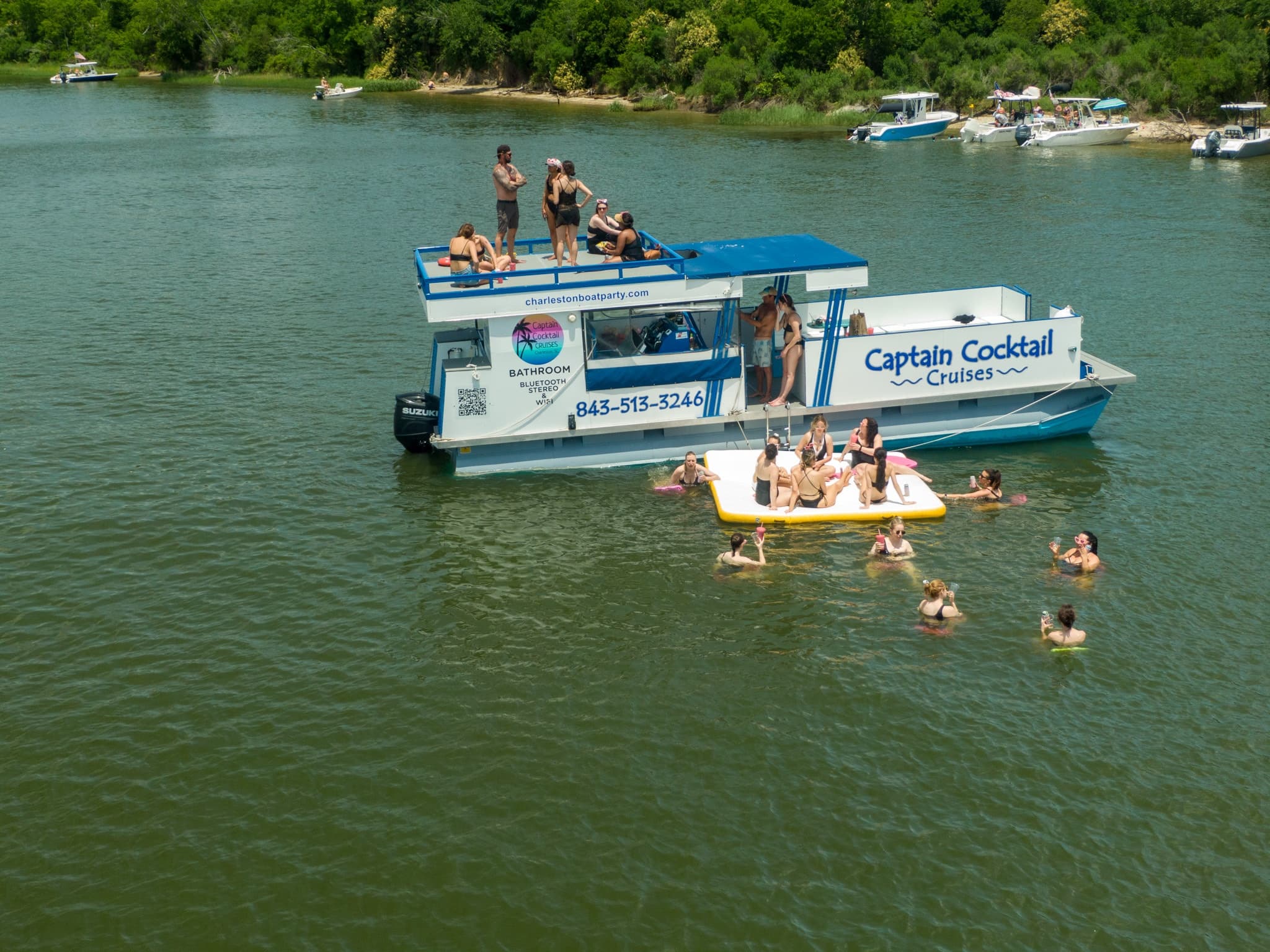 Private Captain Cocktail Party Pontoon