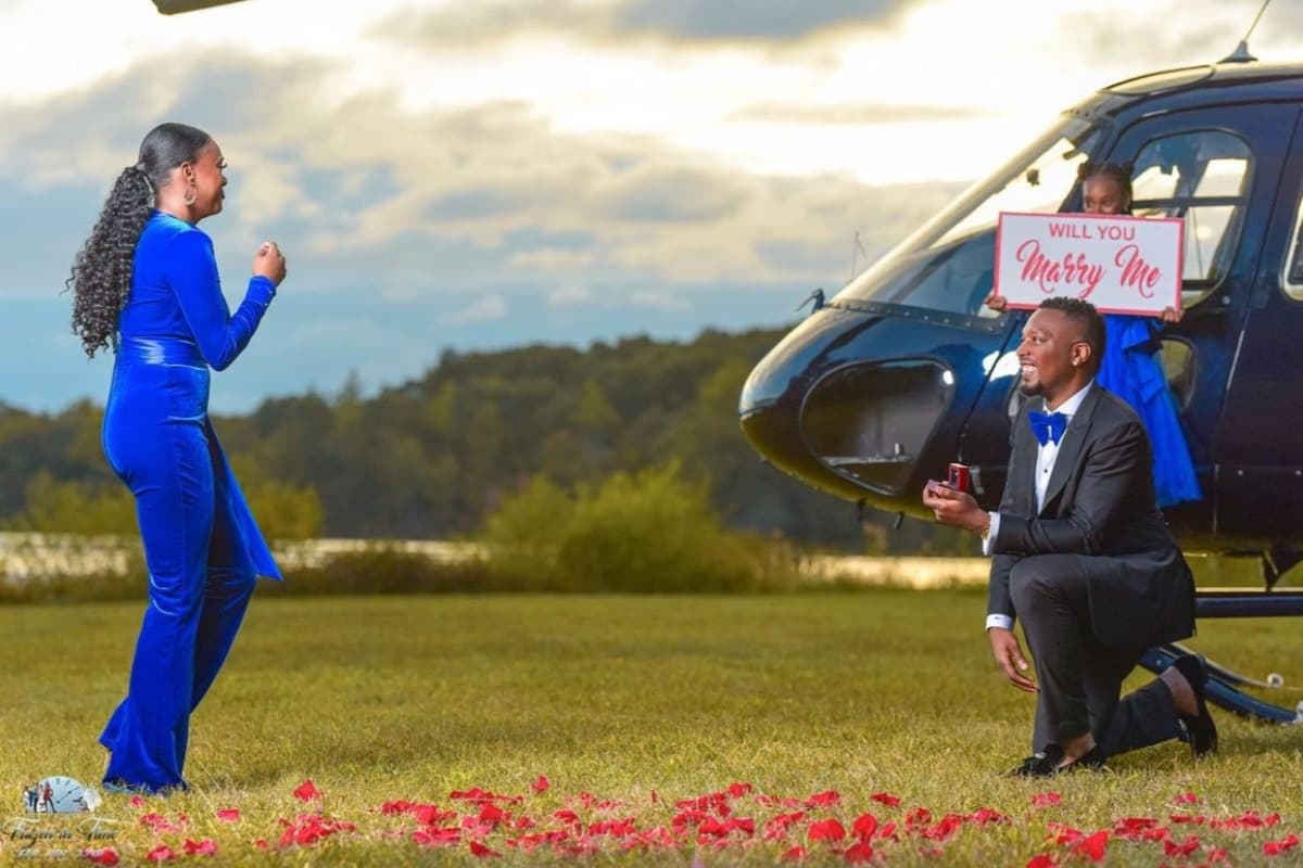 Romantic Farm Helicopter Proposal