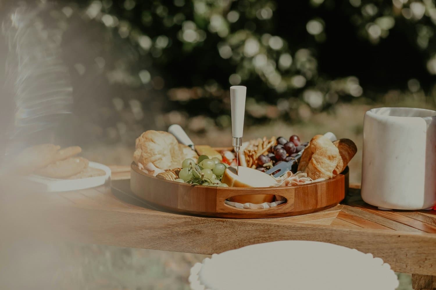 Sunset Charcuterie Board on Pristine Beach with Photos & Video