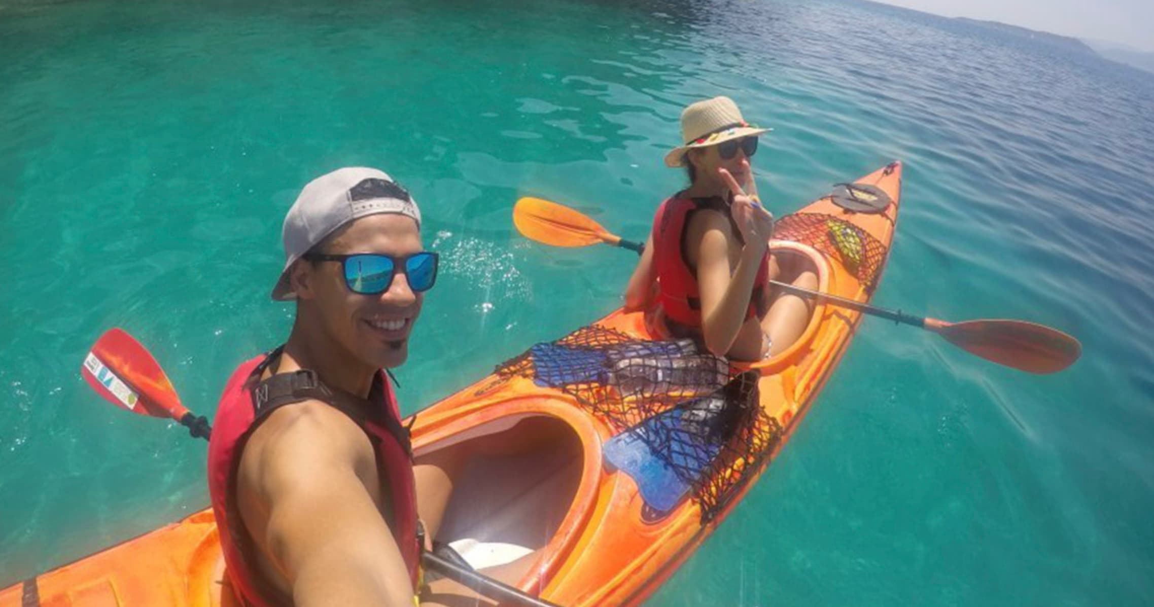 Lefkada: Hidden Blue Cave Half-Day Kayak trip with lunch break and fruits