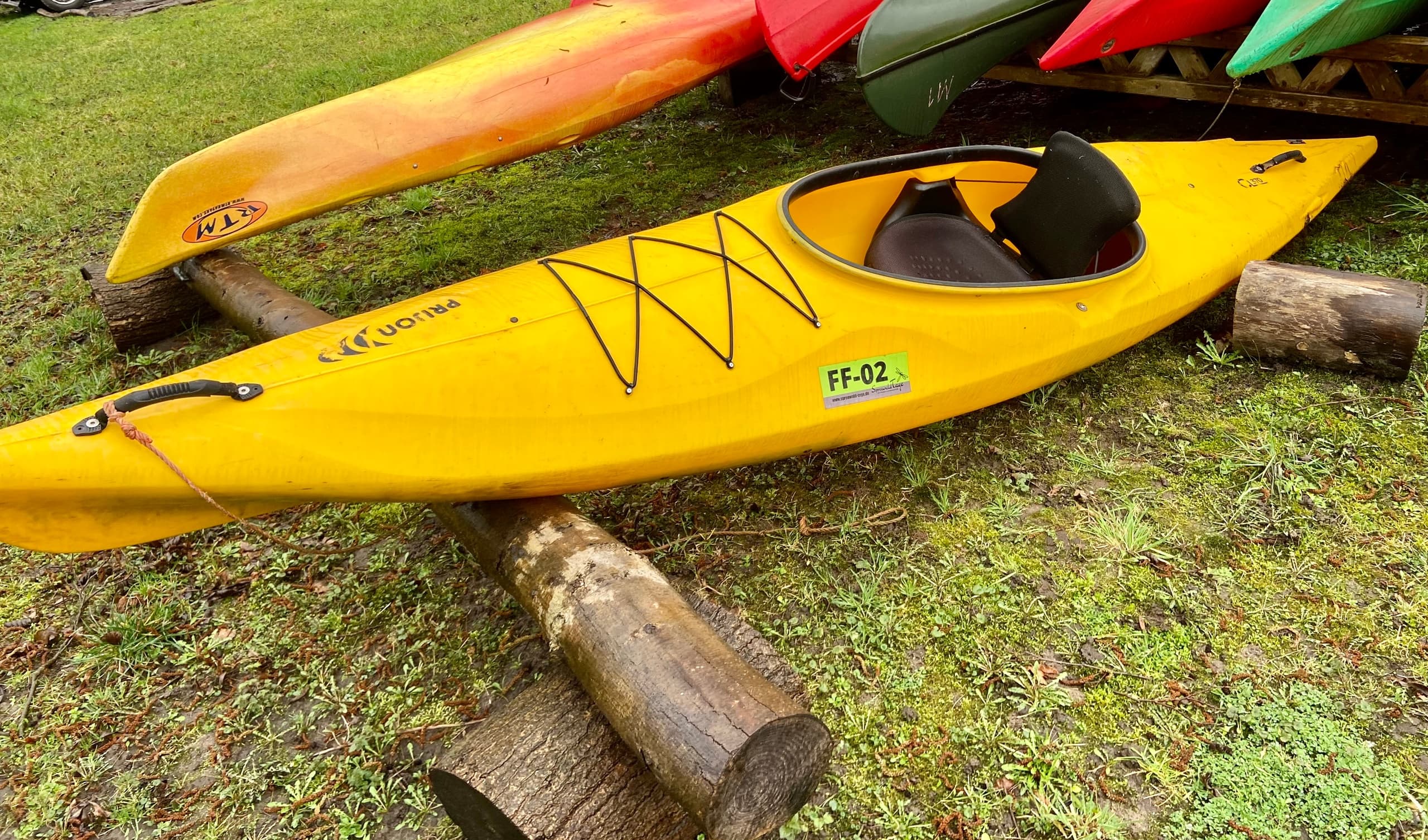 Einer Paddelboot