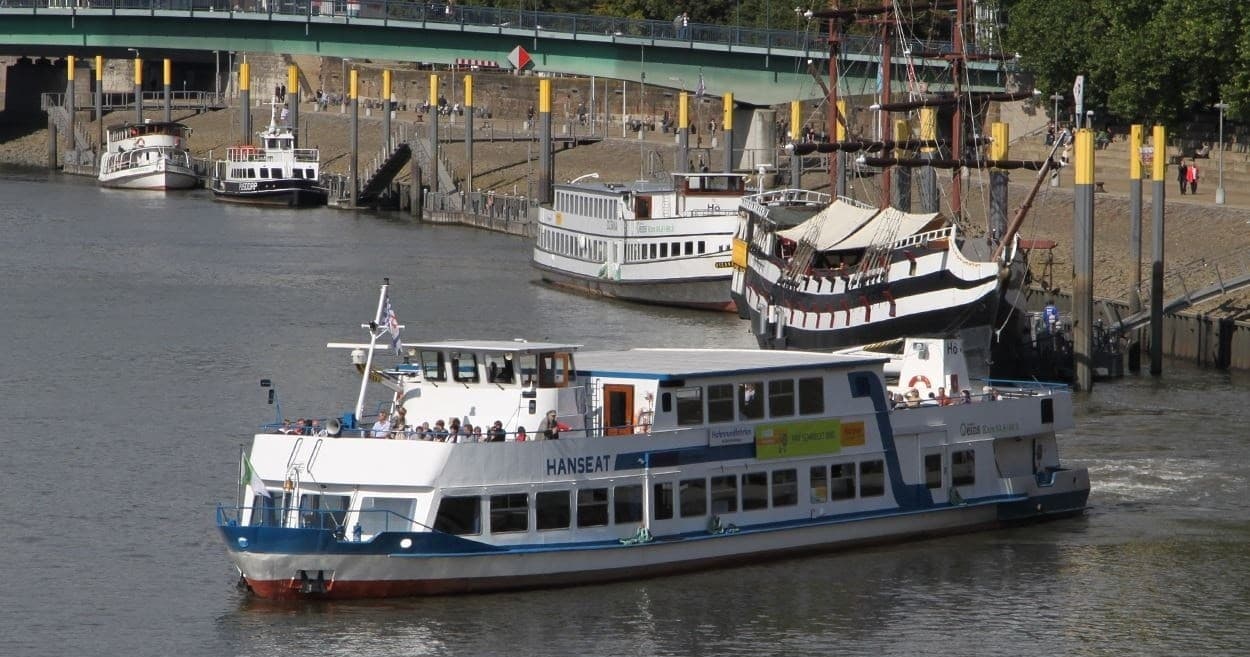 Hin- und Rückfahrt: Blumenthal → Nordenham, Unionpier