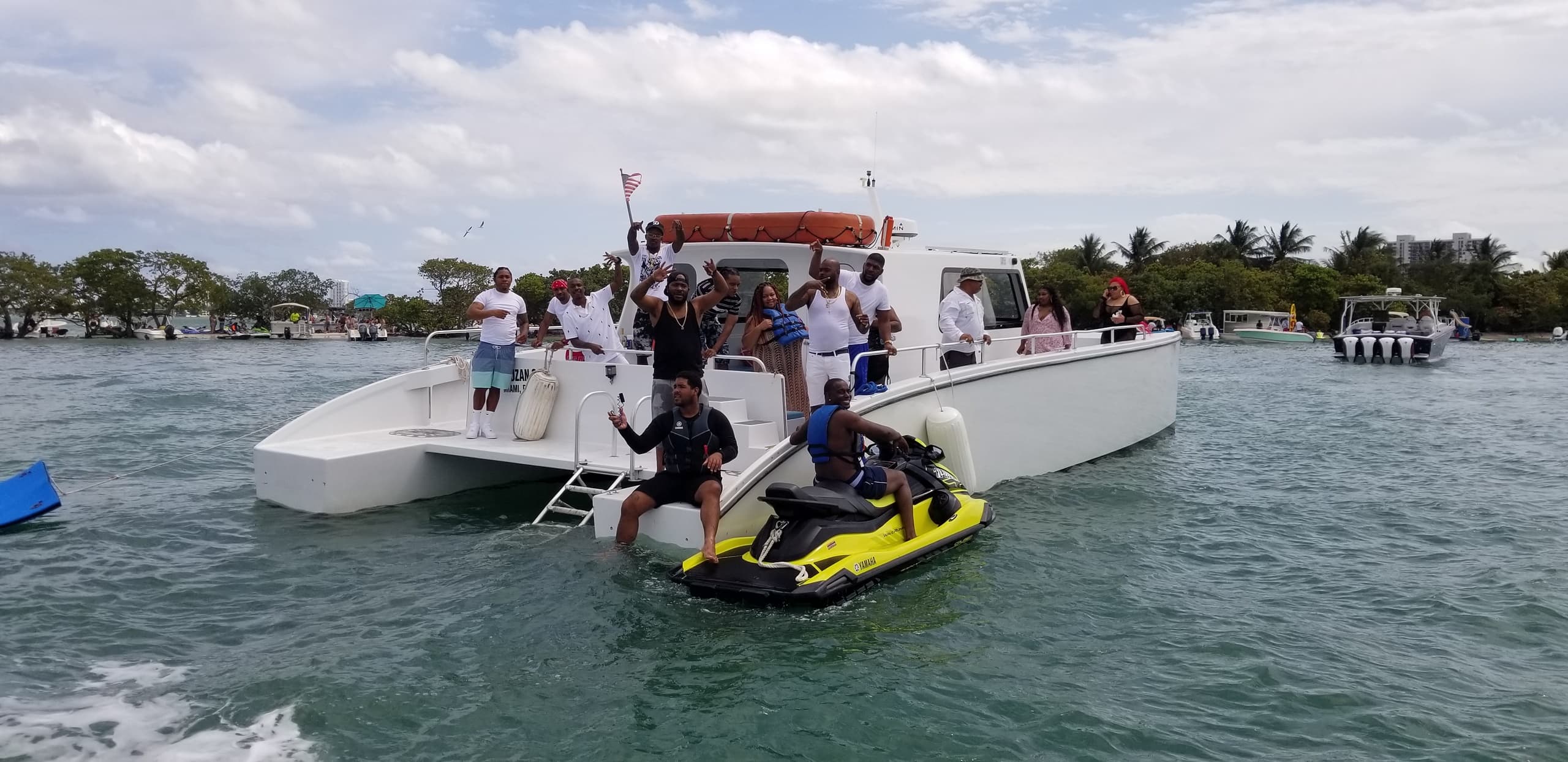 Lux 30 Passenger Power catamaran W/ Jet Ski & tubing
