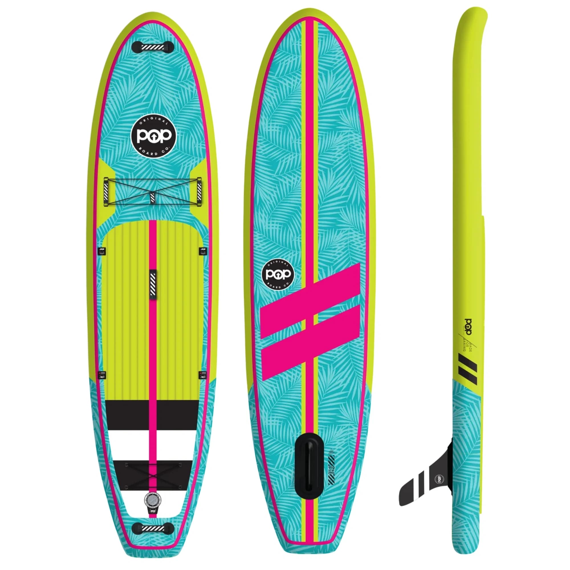 POP Board Co. 11' Yacht Hopper iSUP Turq./Neon/Pink