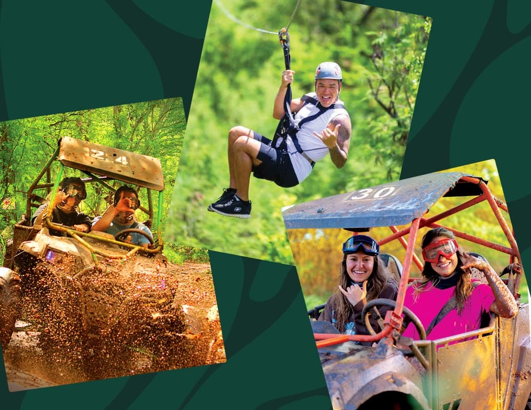 Off-Road ATV & 3 Ziplines Adventure Package with Optional Waikiki Trans