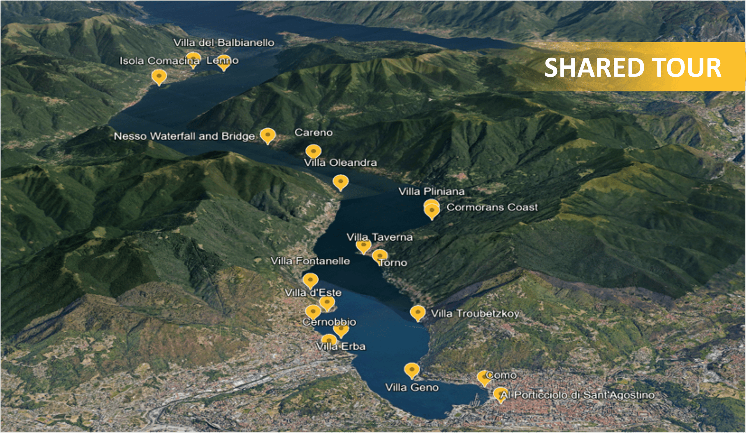 SHARED 3 hours Tour - Famous Villas, The Island and Balbianello