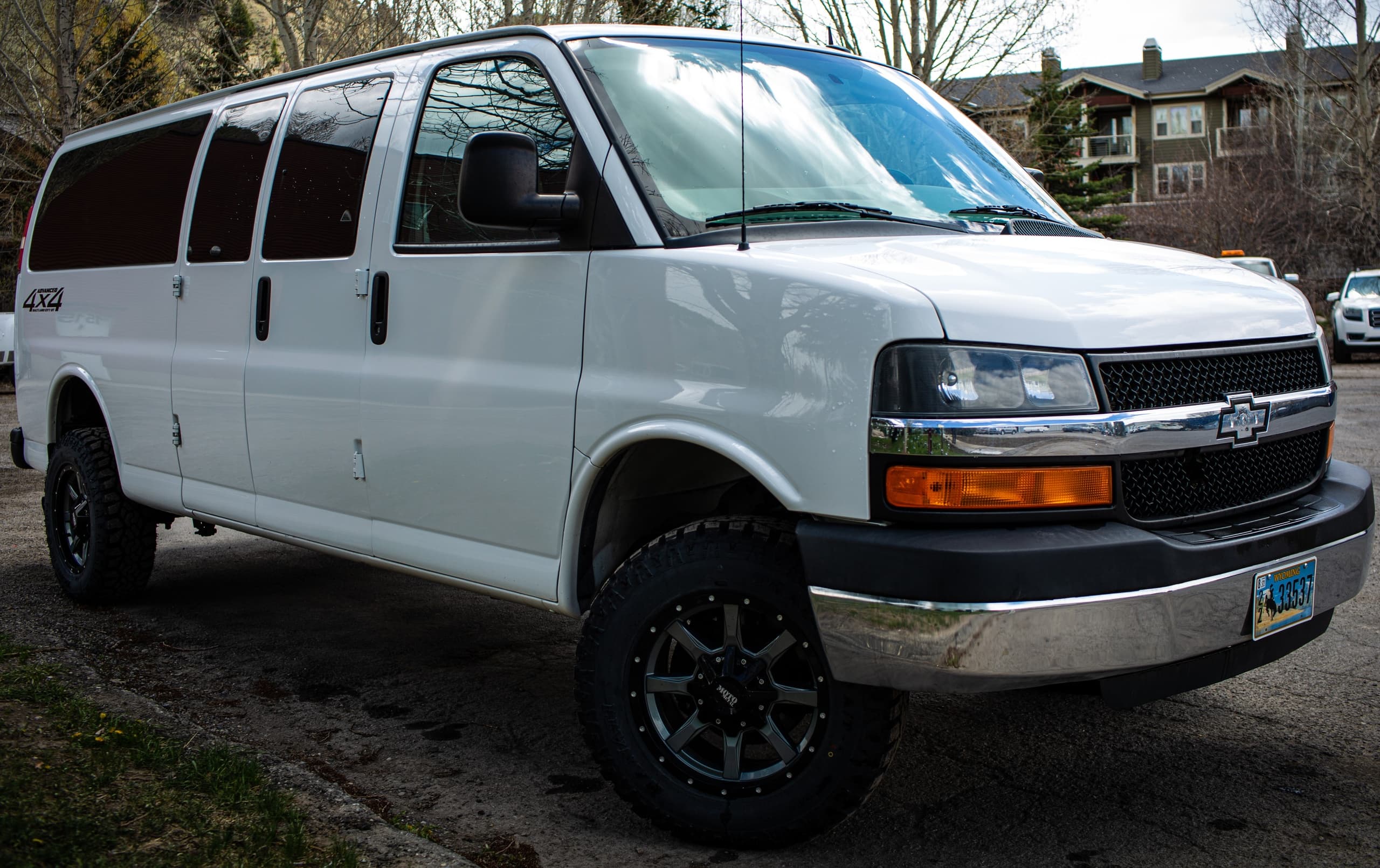 Chevy Express 15-passenger 4x4 tow vehicle