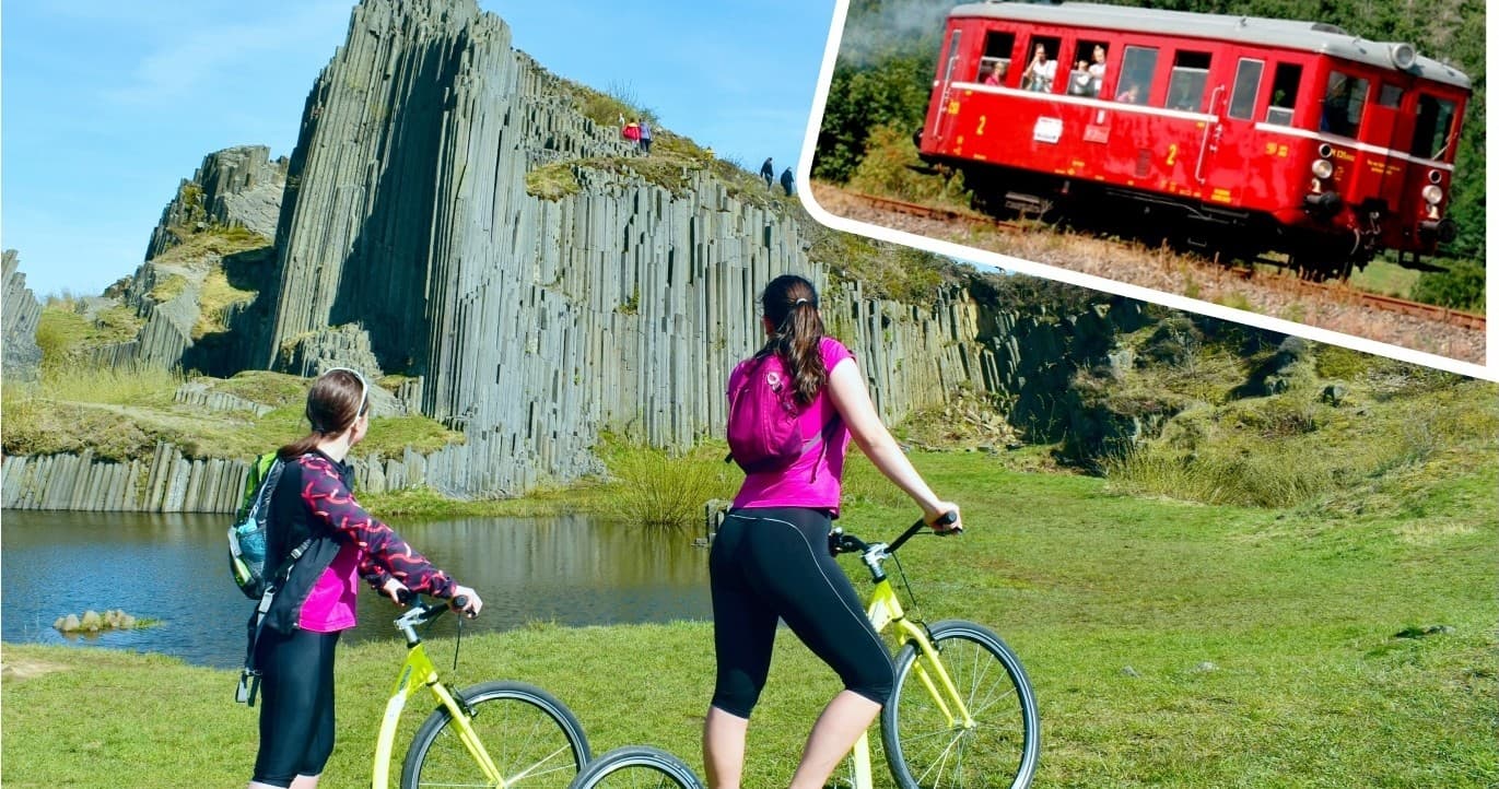Panská skála scooter downhill & historical train ride