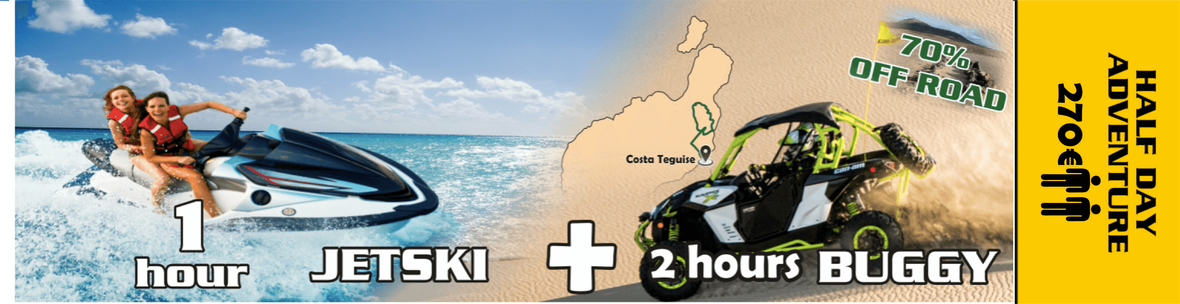 Jet ski Papagayo Route - Wild North buggy 2h