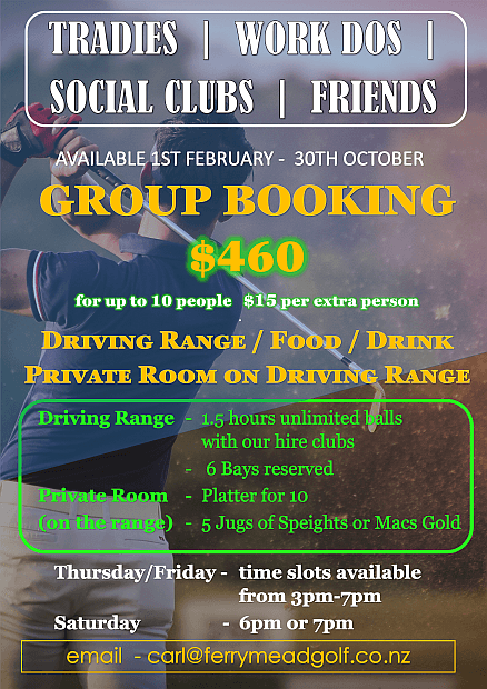 GROUP BOOKING - Social Clubs | Work Do's | Tradies - $460 - Thu & Fri Only
