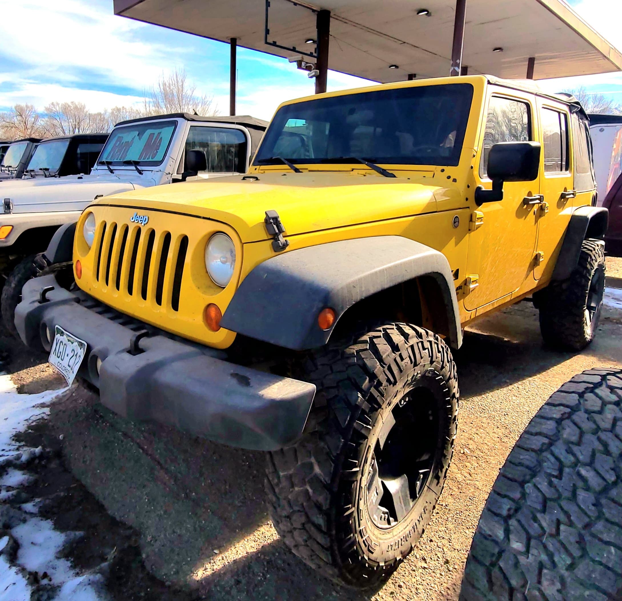 Yellow 4 Door Wrangler JKU - Mini-Me""