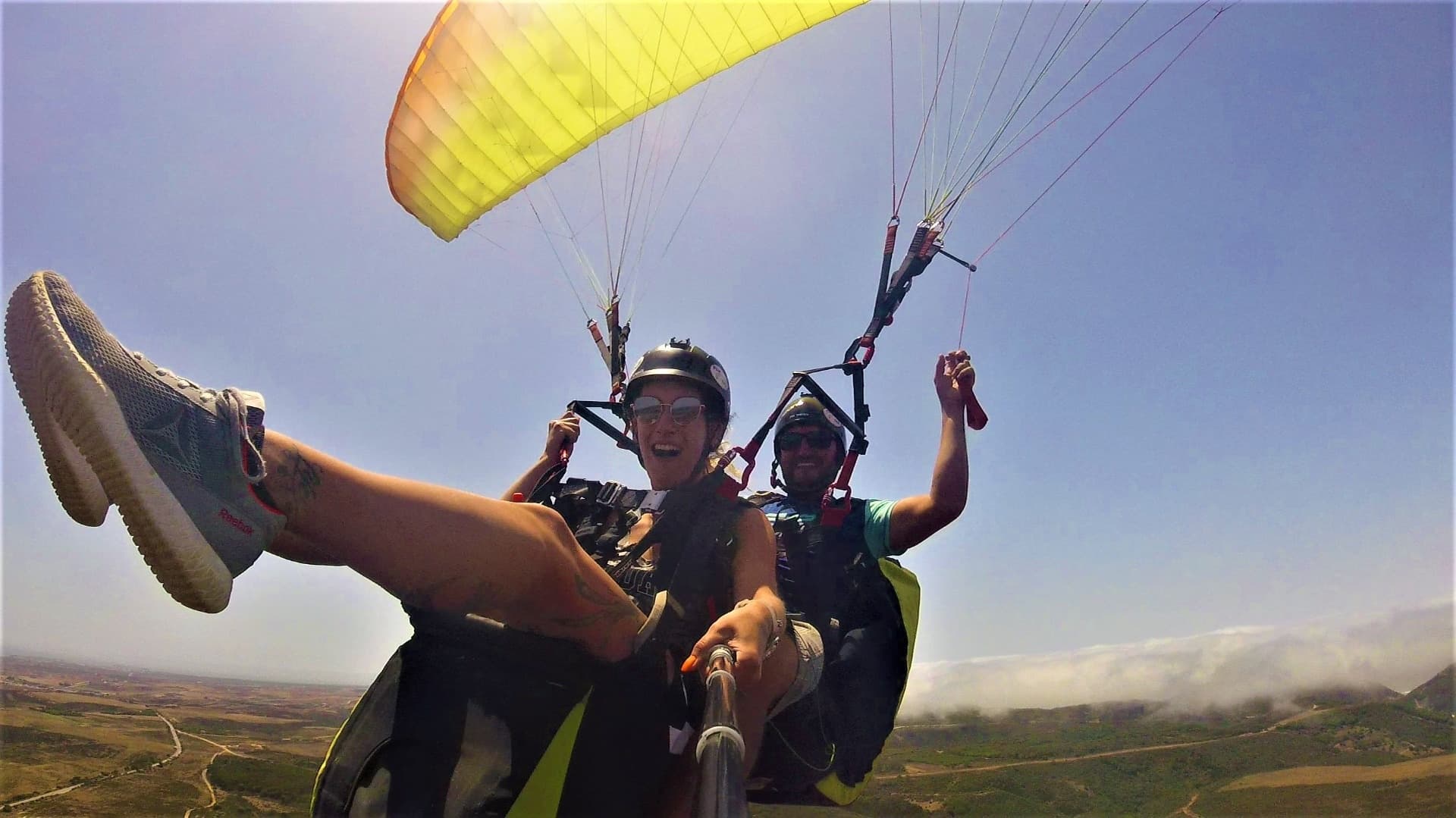 Paragliding with Nelson