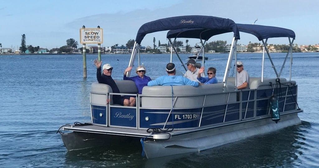 24' Pontoon Double Biminy Boat Rental
