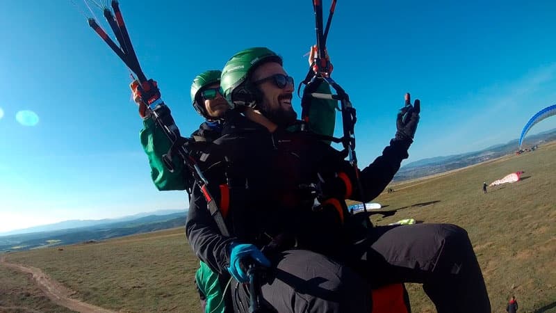 Bautismo de vuelo en parapente