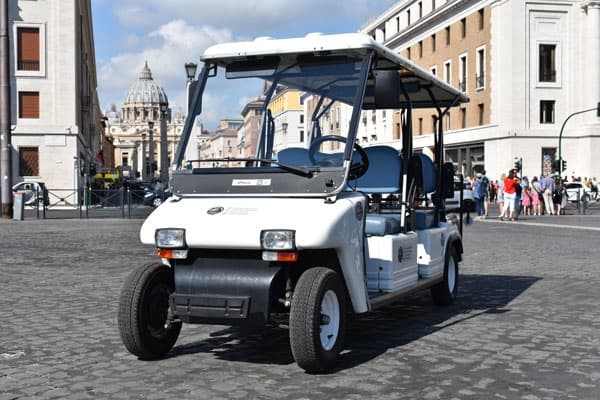 Private Transfer + Golf Cart Tour AM and Vatican Walking Tour PM