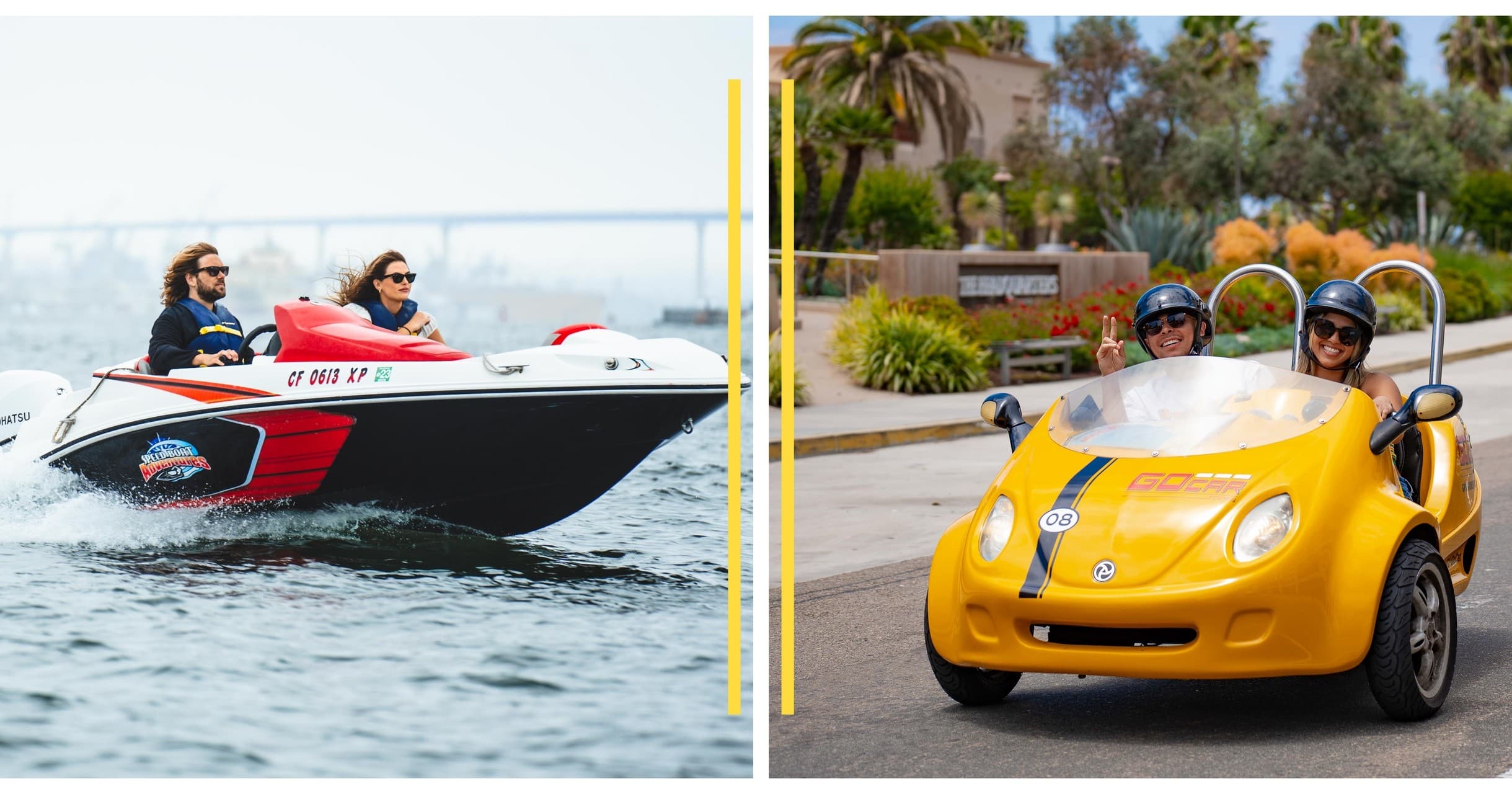 Land & Sea: GoCar Tour + Speedboat Adventure