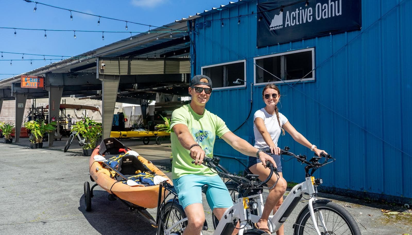 Popoia Island Kayak and E-Bike Guided Adventure Tour- Full Day