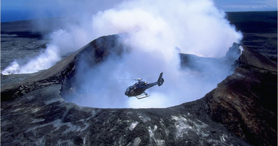 Big Island Volcano Helicopter & Ground Tour - From Kauai (With Air Ticket)