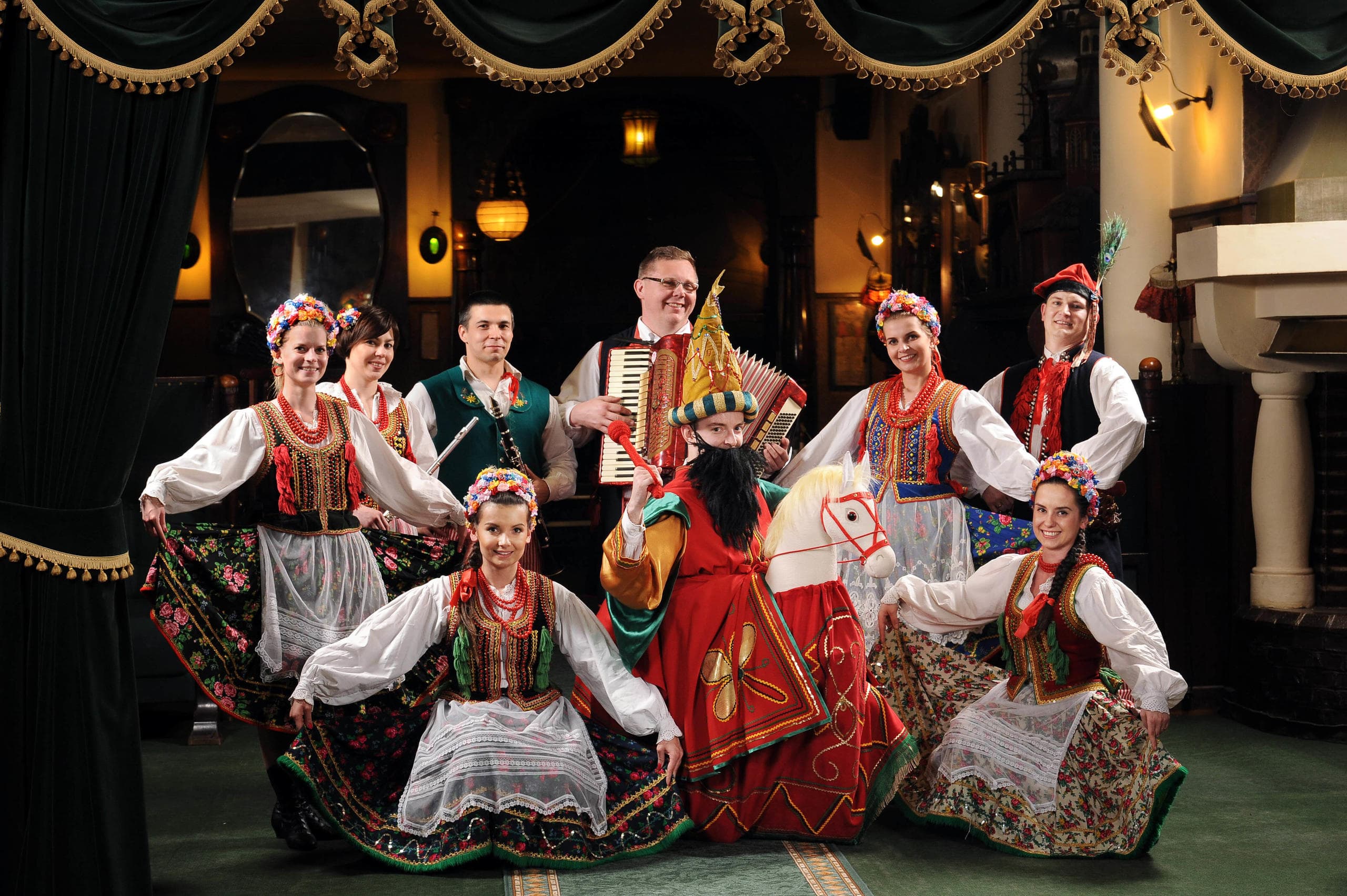 Polish folk dance show in Krakow