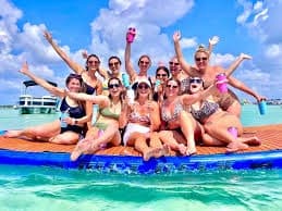 Luxury 48' Pontoon Private Dolphin and Crab Island Charters