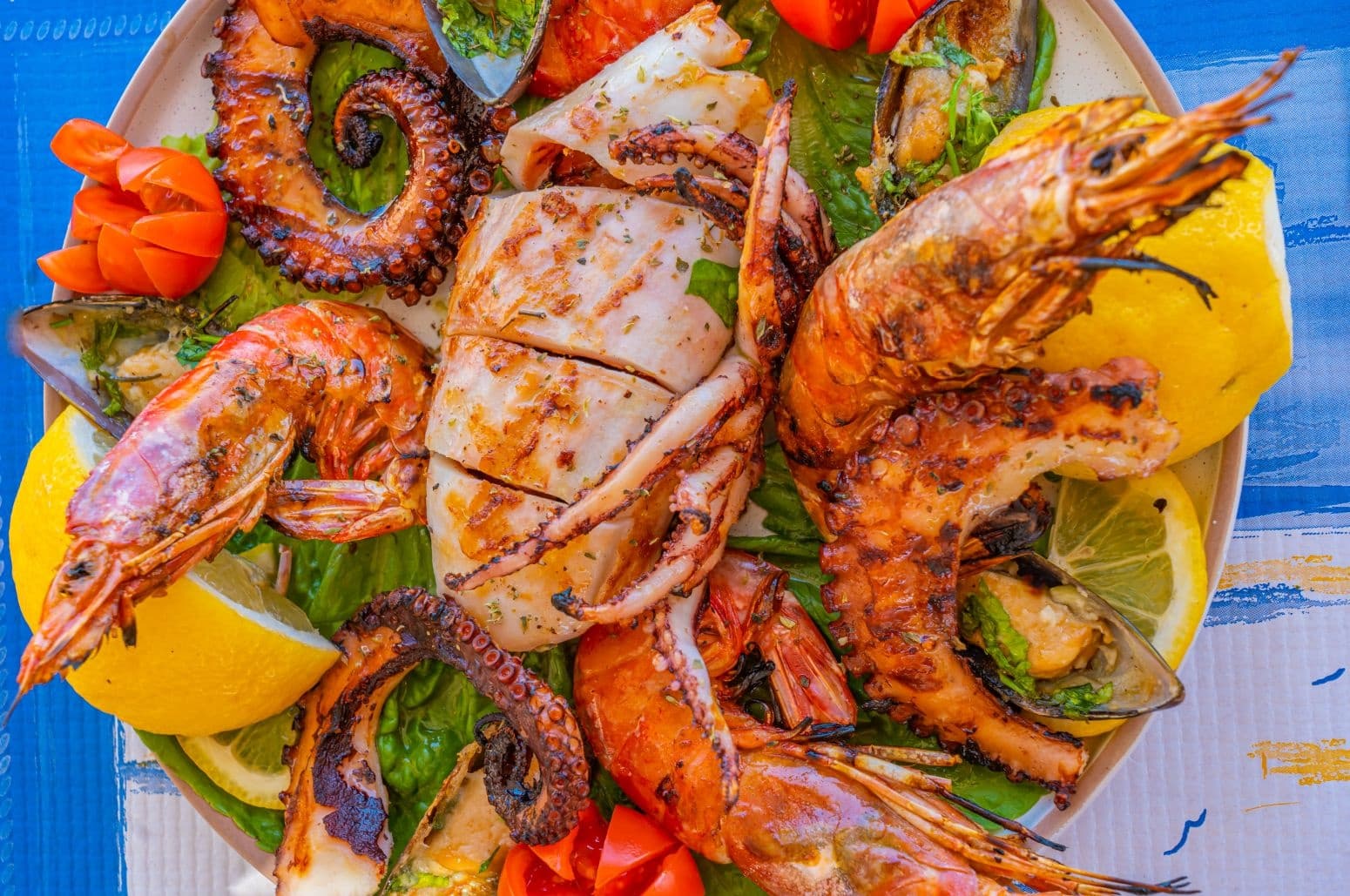 Seafood in a family home