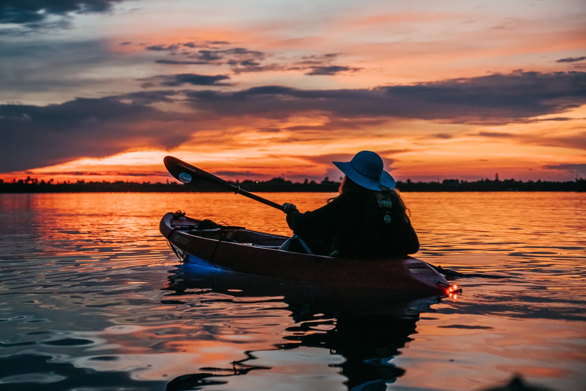 Indian River Wildlife Manatee and Dolphin Clear Bottom Kayak or Paddleboard/Sit-On-Top Kayak Hybrid Tour Sunset