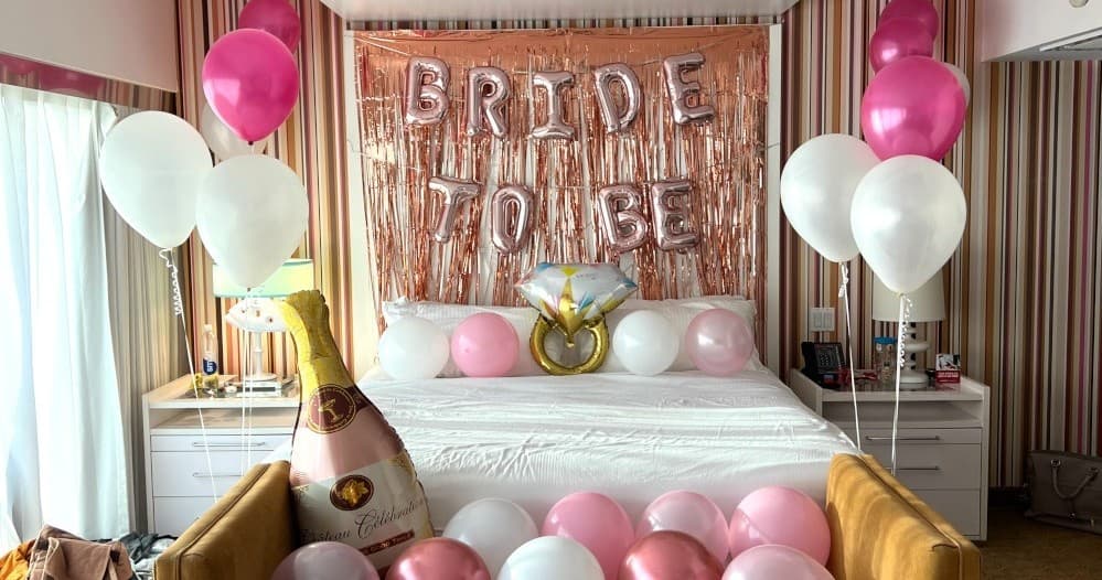 Bachelorette Hotel Room Decor