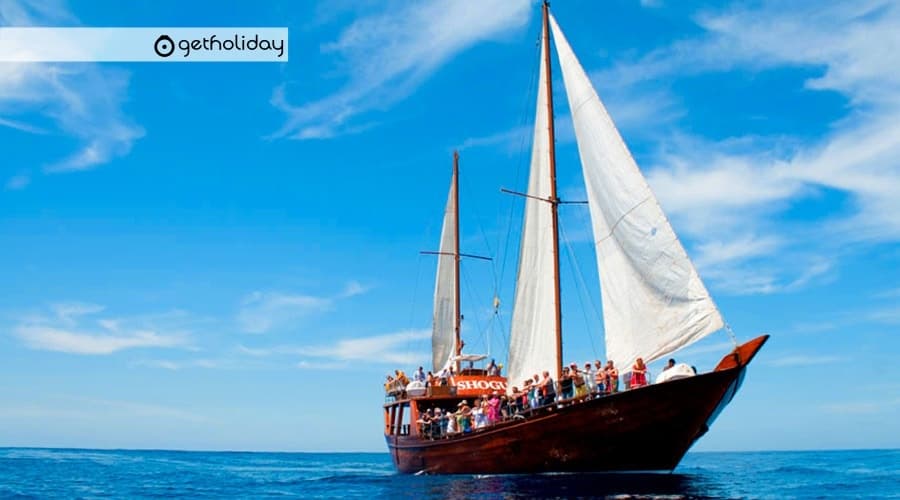 Excursión en un gran velero en el sur de Tenerife