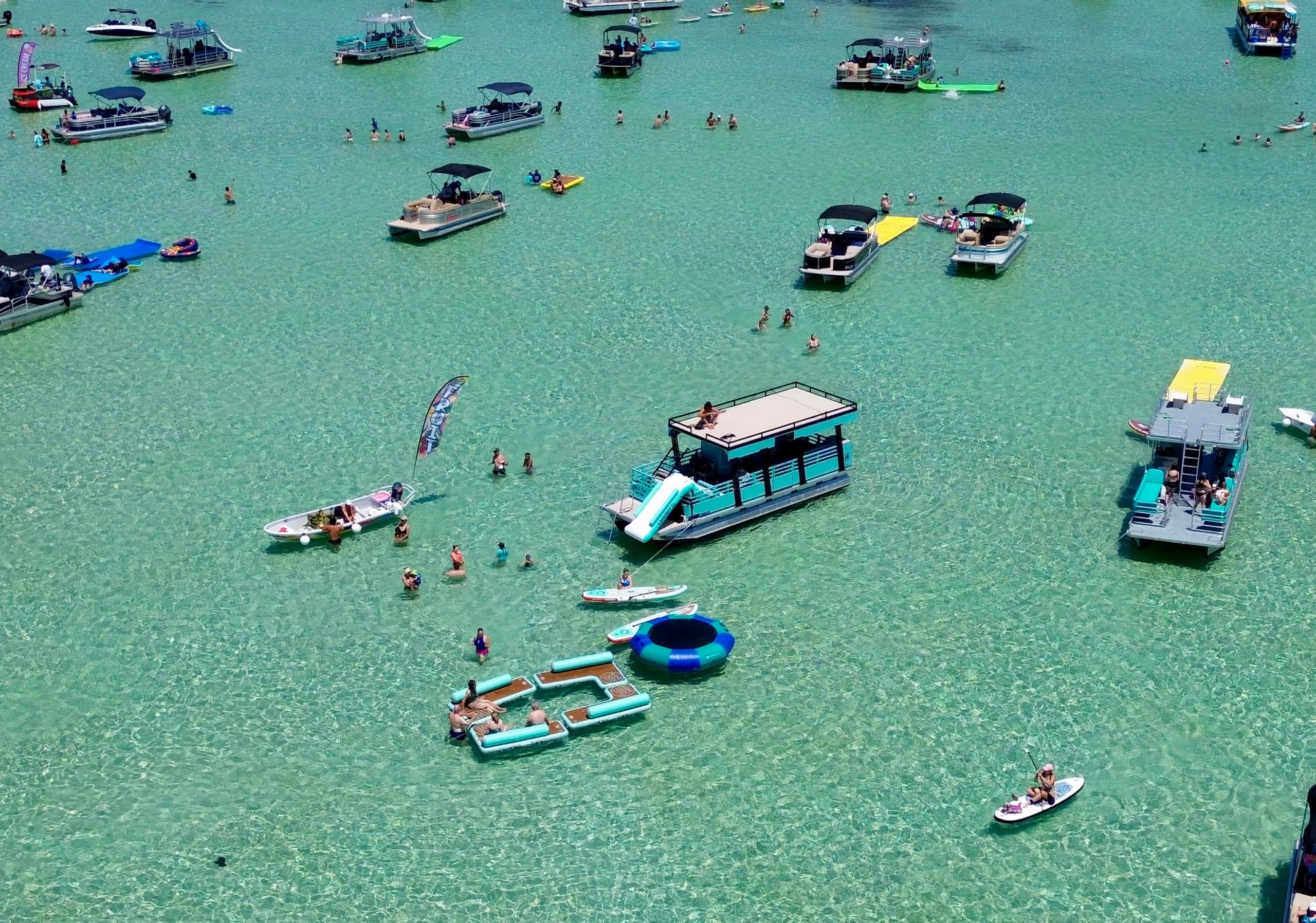 Private Crab Island Luxury 18 Seater Pontoon w/Restroom