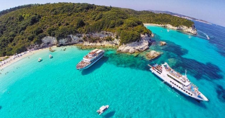 Paxos Antipaxos Blue Caves Cruise (Gaios village)