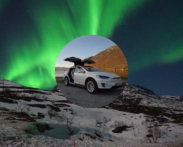 Northern Lights - TeslaX Electric Car