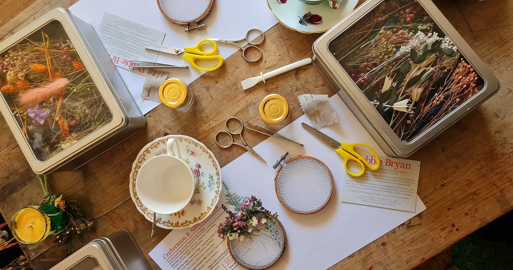 Dried Flower Embroidery Crafternoon @ Ruddington Village