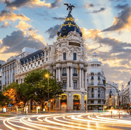 Highlights of Modern and Old Madrid City
