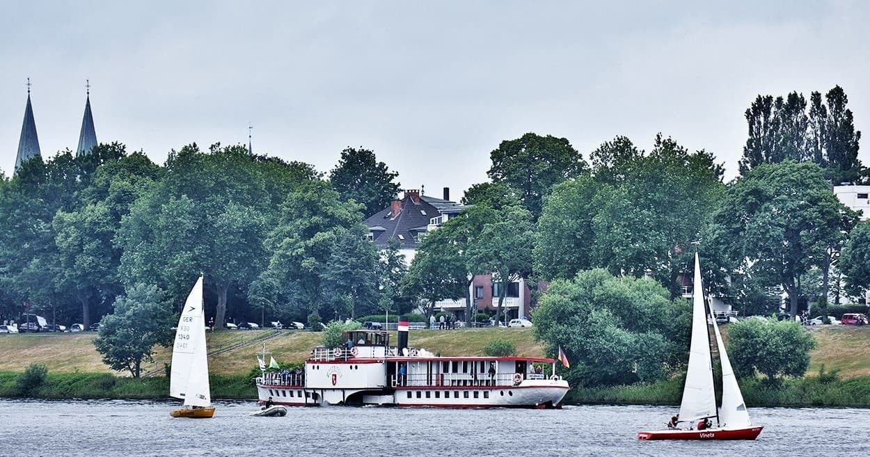 Hin- und Rückfahrt: Mittelsbüren → Bremerhaven, Seebäderkaje