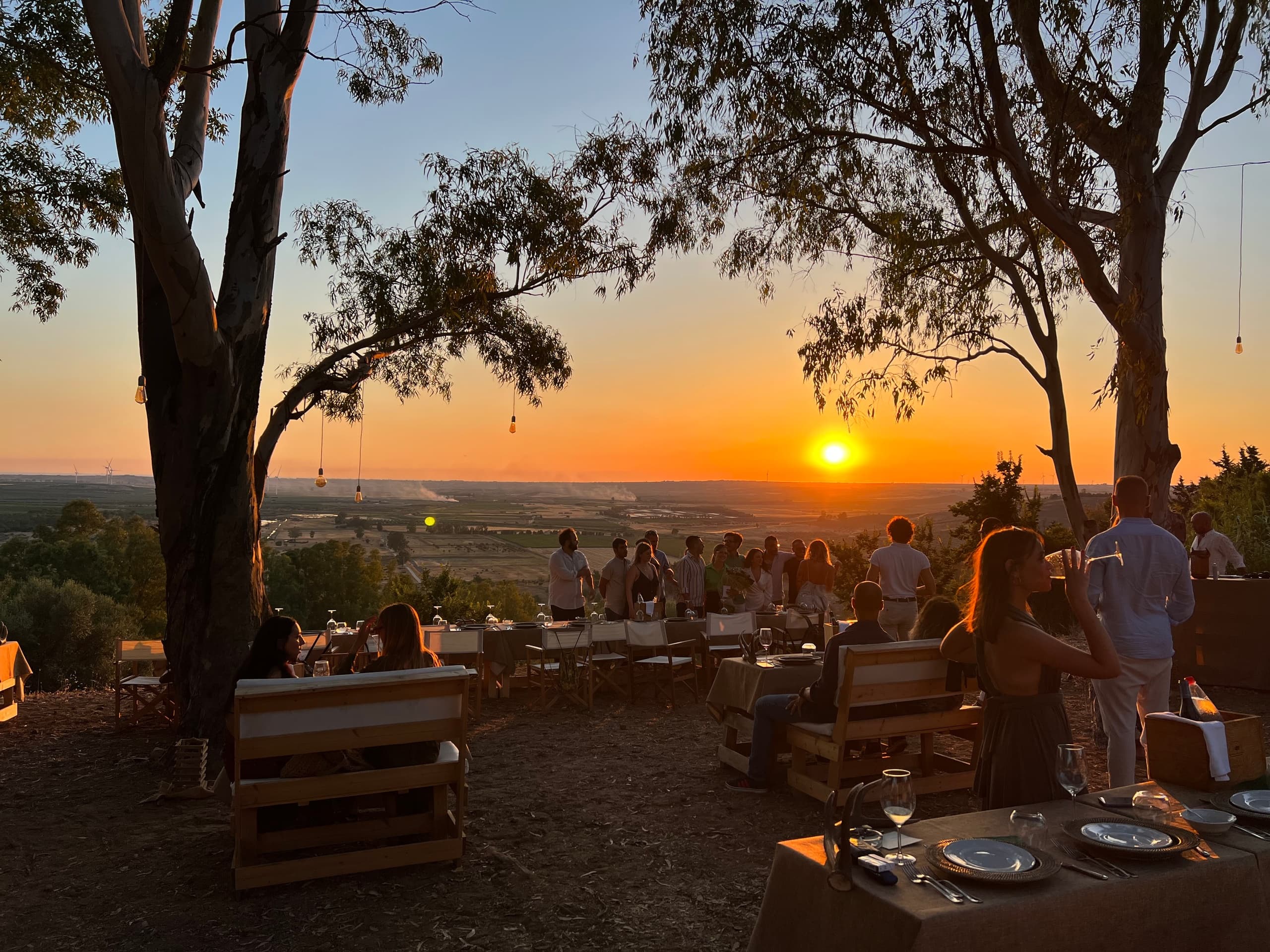 Cena al tramonto