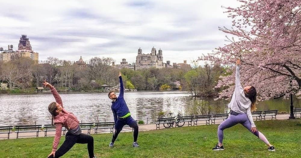 Cherry Blossom Yoga Walk