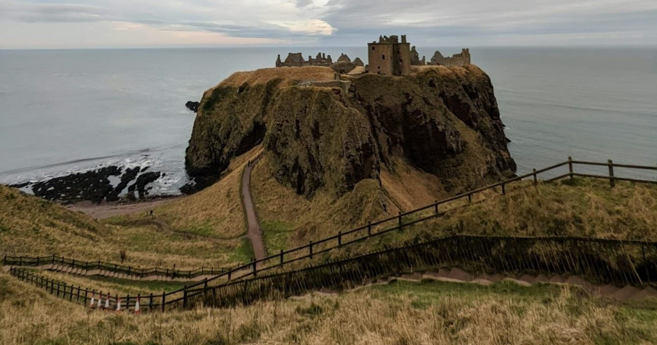 Dunnottar castle and Arbikie Distillery