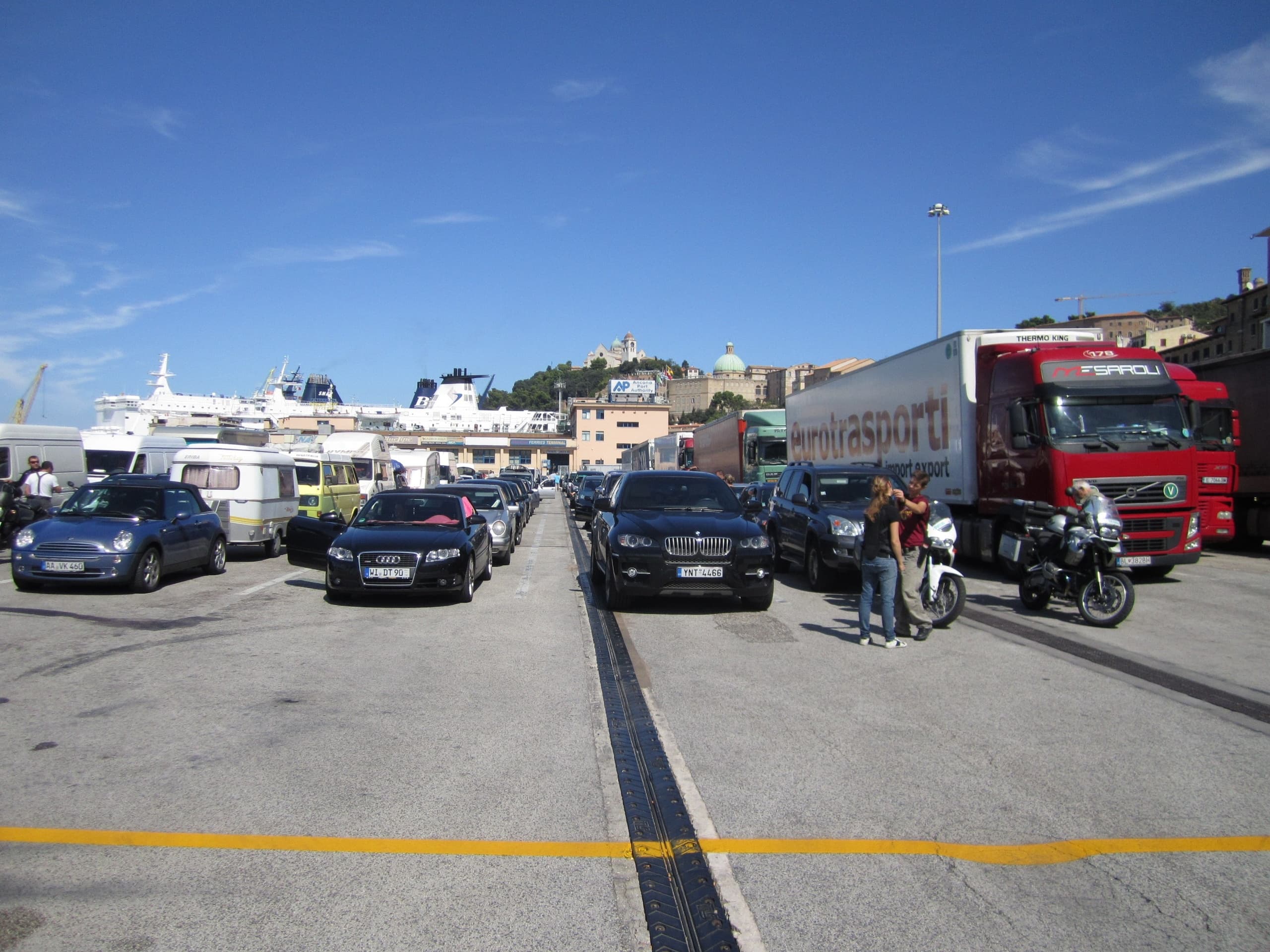 Transfer to ferry car queue (Gryllefjord–Hamn i Senja–Gryllefjord)