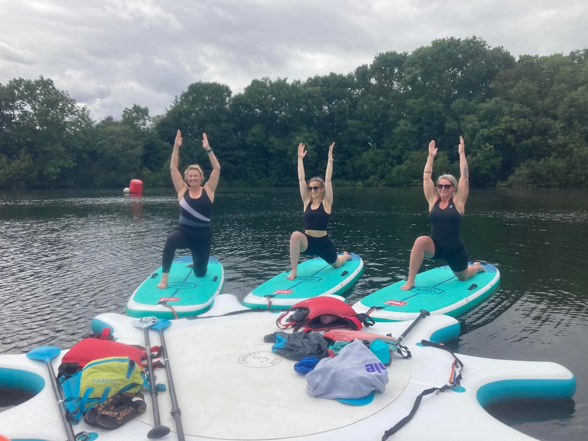 SUP Yoga / Yoga on a Paddle Board