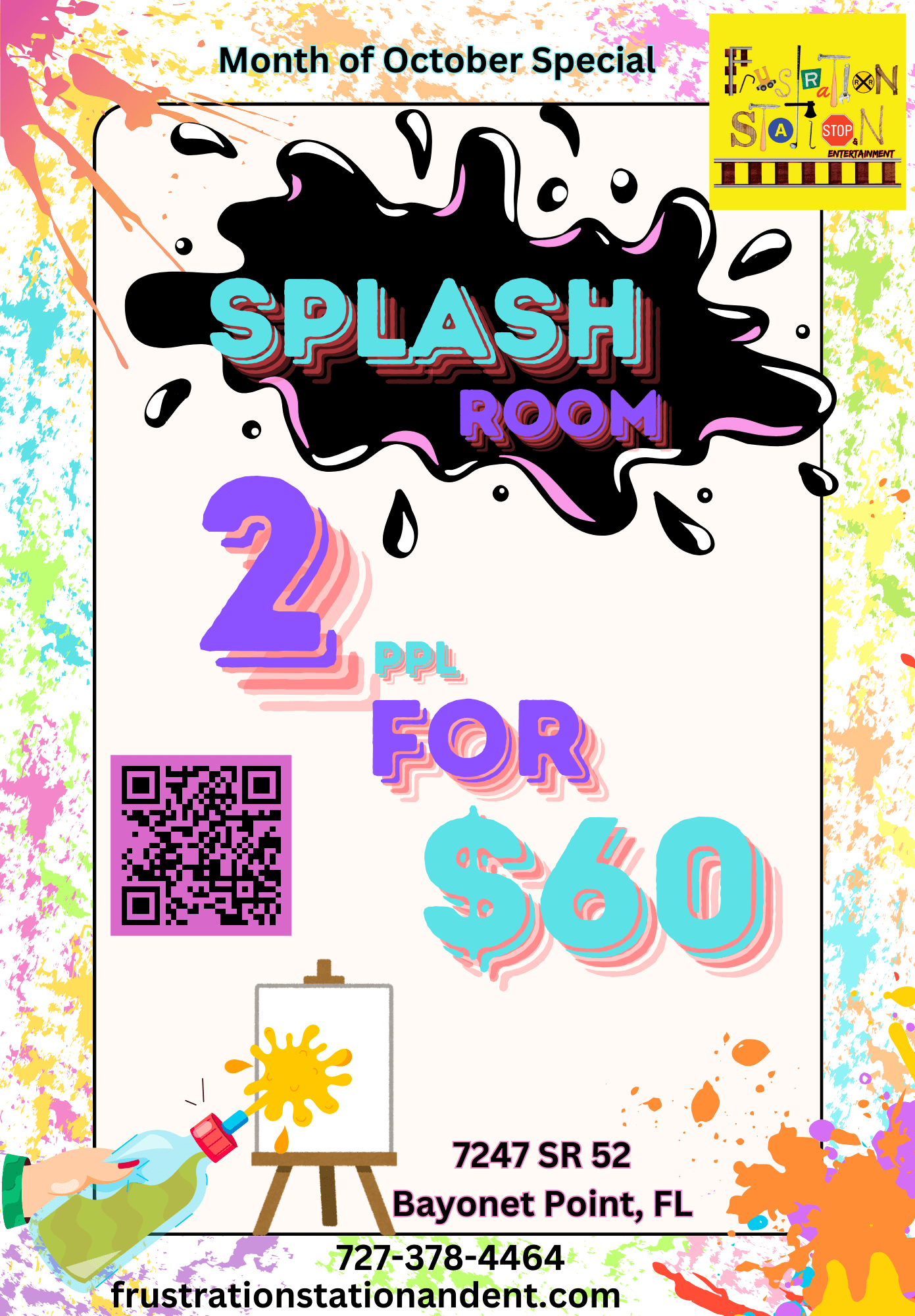 SPLASH ROOM Special 2 ppl for $60