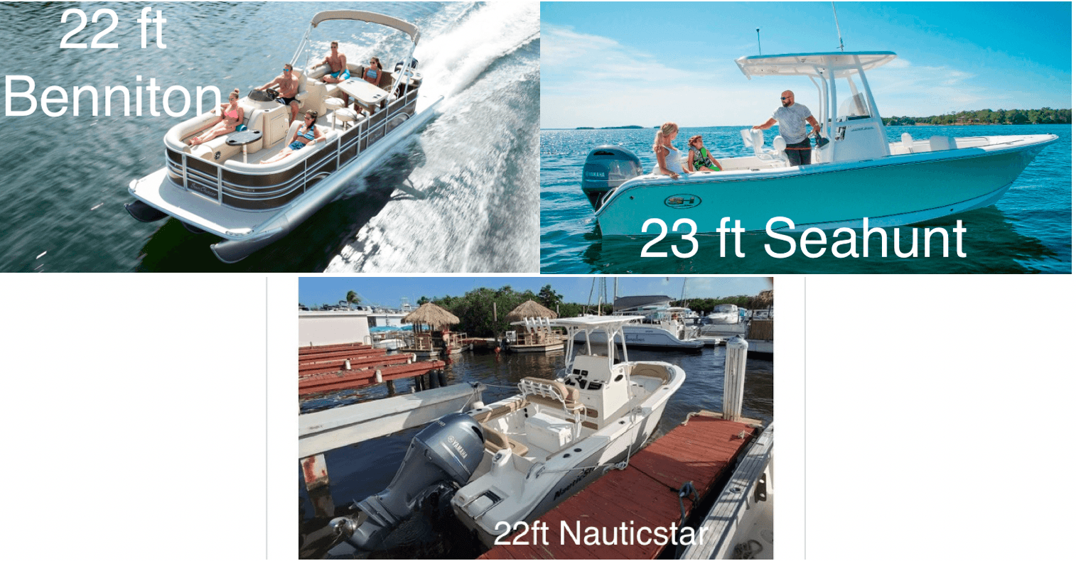 Half Day Rental (Pick Your Boat to See a Photo of It!)