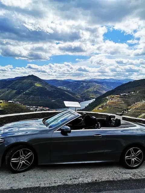 Douro Valley in a convertible Mercedes